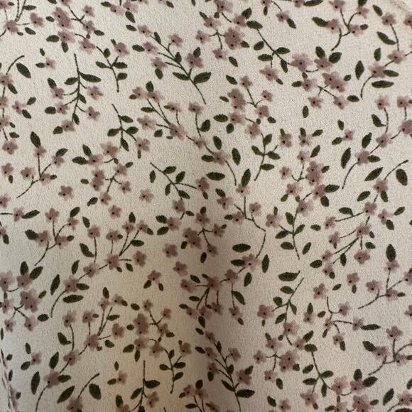 Women's Long Sleeve Floral Printed Peplum V-Neck Blouse Size Medium - Picture 4 of 4